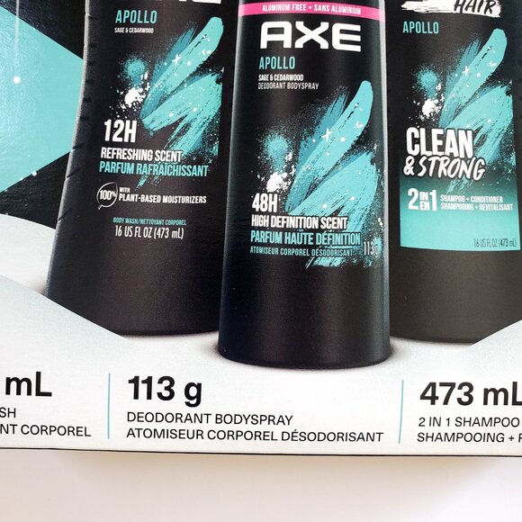 AXE Gift Box Set  Men's Health & Beauty Bundle Shampoo Body Wash Deodorant Spray - Picture 3 of 5